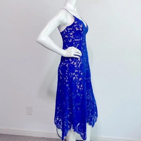 Lulus One Wish Royal Blue Lace Midi Dress Size S - Picture 8 of 10
